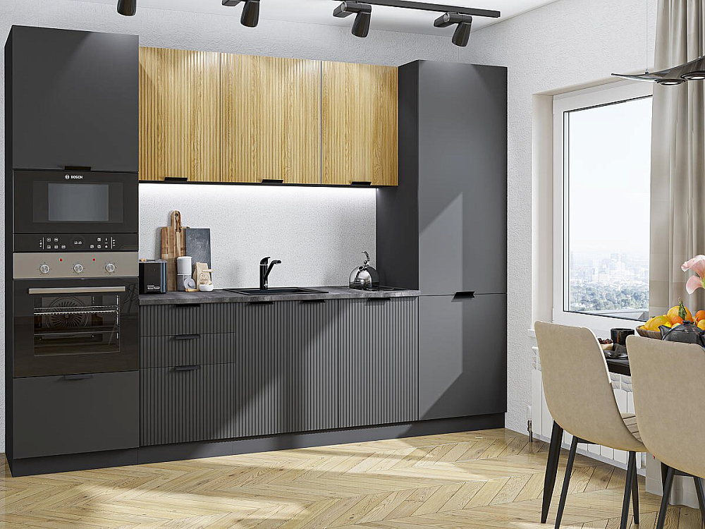 Евро Лайн-01 graphite/Дуб песочный/Антрацит